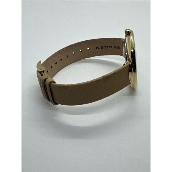 Skagen SKW2137 Women\'s Beige Leather Analog Dial Quartz Genuine Watch JNA982 main image 5